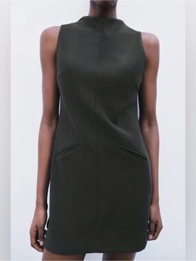 Zara Sleeveless Shift Dress in gray